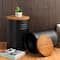 Glitzhome® Modern Black Metal Storage Accent Table Set